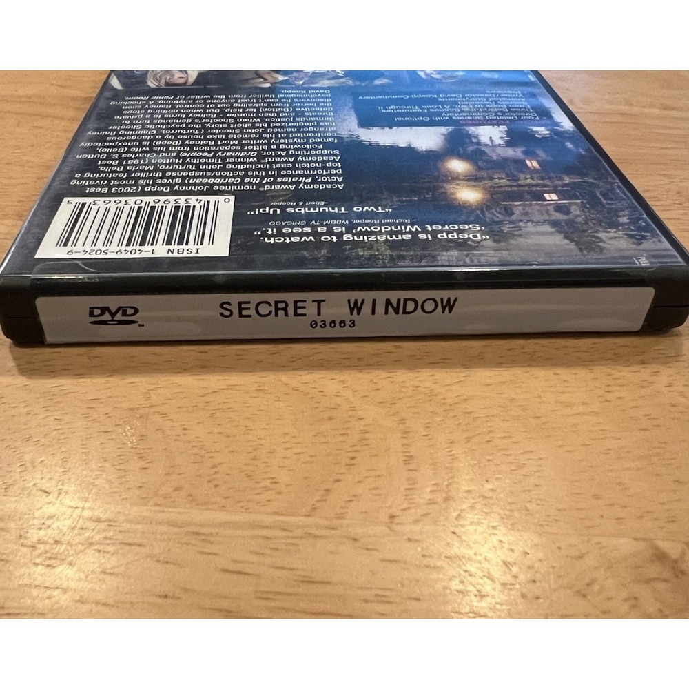 Secret Window‎ (DVD, 2004) - Picture 3 of 3